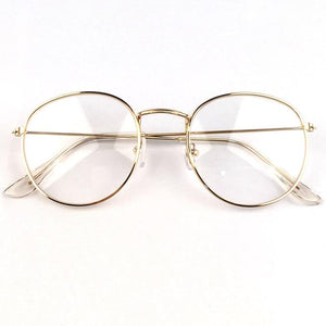 Woman Frames Metal Round Glasses