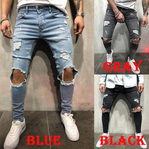 Fashion Stretch Destroyed Ripped Design Jeans